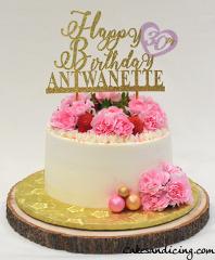 30th Birthday Photshoot Theme Cake #photoshoot #30thbirthday #freshflowers #freshcarnations 01