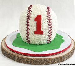 Baseball Shape Cake #smashcake #baseball #baseballfan #baseballboys #baseballlife #baseballsmashcake #baseballshapecake #baseballcake #firstbirthday #firstbirthdaycake