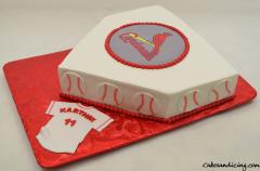 Cardinals Baseball Theme Cake 01