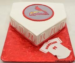 Cardinals Baseball Theme Cake 02