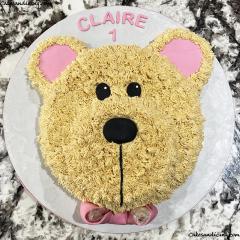 Cute And Cuddly , Teddy !!! New Year Begins With This Adorable Teddy Bear Face Cake #teddybear #teddybearcake #teddyface #teddybearbirthday #buttercream #buttercreamcake