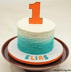 First Birthday Theme Cake #1stbirthdaycake #blueandwhite #1fondanttopper