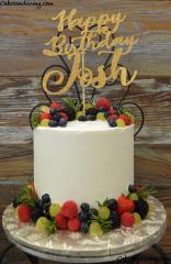 Fresh Berries And Drip #freshberriescake #mintandrosemary #chocolatecake #whippedcreamfrosting #freshfruits 01