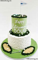 Golf Theme Retirement Cake #happyretirement #retirementparty #retirementcake #golf #golflife #golfclub #golfcourse #golfaddict #golfislife #golfthemedcake #golfcake #seefried 1