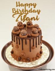 Happy Birthday Chocolate Theme Cake #chocolatedripcake #ferrerorocher #chocolateandmorechocolate 01