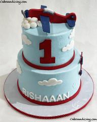 Happy First Birthday! Simple And Clean , Airplane Theme Cake #airplane #airplanecake #airplanethemedparty #vintageplane #redwhiteandblue #firstbirthday #firstbirthdaycake #birthday