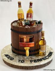 Here’s To All The Scotch Lovers ! Barrel Theme Cake ! This One Is Filled With Glenmorangie ! #barrel #barrelcake #scotchbarrel #scotchbarrelcake #glenmorangie #scotchwhisky #scotch