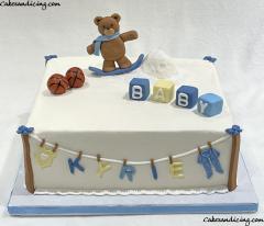 It’s A Boy !!!! Simple , Cute And Super Adorable Baby Shower Cake #baby #babyshower #babyboy #itsaboy #babyshowercakes #teddybear #teddy #teddybearbabyshower #snow #adorable