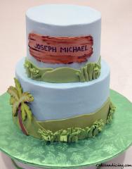 Jungle Theme Cake #junglethemecake #babyshowercake #wildonecake #wildanimals #junglethemebabyshowercake
