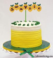 Lemon Theme Smash Cake #smashcake #lemoncake #firstbirthdaycake 01