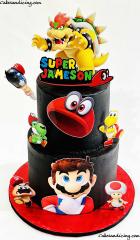 Mario Odyssey And Nintendo Switch Cake !!!! #marioodyssey #marioodysseycake #marioodysseycappy #supermariocake #mariobros #bowser #bulletbill #toad #yoshi #goomba #koopa 01