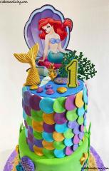 Mermaid Theme Birthday Cake ! #mermaid #mermaids #mermaidcake #mermaidcakes #mermaidtail #mermaidtails #underthesea #shells #corals #princessariel #princessarielcake #mermaidbirthday 2