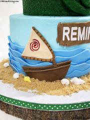 Moana Theme Cake With Some Variations #moana #moanabirthdayparty #moanacake #moanaparty #moanaboat #seashells #moanalogo #glittersugar #waves #birthdaycake #moanabirthdaycake 02