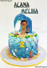 Moana Theme Cake #moana #moanaparty #moanababy #moanacake #moaña #moanabirthdayparty #moanadisney #moanabirthdaycake #buttercreamwaves #seashells #seashell #tropicalflowers