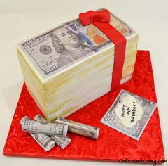 Money Money Money, Money Theme Cake #makeitrain #dollarcake #moneycake #dollarbillcake 01