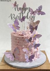 One Of My Favorite ,mariposa Cake Simply Gorgeous And Every Flutterby Fan ! #butterfly #butterflycake #butterflytheme #pastel #pinksandpurples #swirlbuttercream #sprinkles