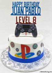 Ps4 Cake! Feliz Cumpleaños Juan Pablo! #ps4cake #playstationcake #ps4birthdaycake #sonycake #sony #videogamecake 01