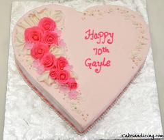 Perfect Valentine’s Day ❤️ And Birthday #happybirthday #happyvalentinesday #heartcake #fondantroses #fondantroses #fondantflowers #fondantflowers #valentinescake