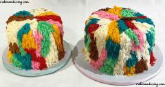 Shaggy Piping Cake Knitting This Was Quite A Show #shaggycake #shaggypiping #shag #shagcake #shag #shagfrosting #multicolor #buttercream #grasspipingtip #woolart #birthdaycake 02