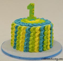 Teardrop Buttercream Icing Cake #pipingteardrops #pipingtechniques #tricolor #teardropcake #smashcake 01