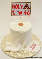 Toilet Paper Theme Cake #holycrap #holyshit #46 #poopemoji #wipingawayanotheryear # Toiletpaperthemecake 21