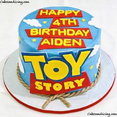Toy Story Theme Cake ! Every Toy Lovers Favorite Movie , See The Toys Come To Life , And Swing In An Adventure Along With Them . #toystory #toystoryparty #toystorycake #toys #woody