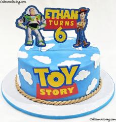 Toy Story Theme Cake. Every Toy Lovers Favorite Movie. #toystory #toystoryparty #toystorycake #toys #woody #buzzlightyear #toinfinityandbeyond #cowboy