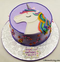 Unicorn Theme Cake #unicorncake #unicornbirthdaycake #chocolatechipcake #girlbirthdaycake 01