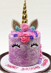 Unicorn Theme Cake #unicorncake #unicornbirthdaycake #multicolorsugardecoration #buttercreamflowers #unicornmane #chocolatechipcake #girlbirthdaycake 01