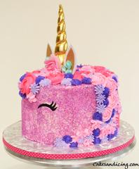 Unicorn Theme Cake #unicorncake #unicornbirthdaycake #multicolorsugardecoration #unicornmane #buttercreamflowers #girlbirthdaycake 02
